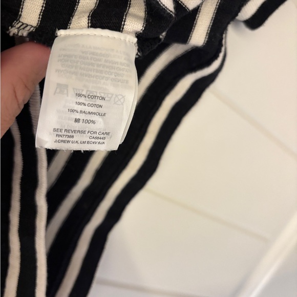 J. Crew Striped Cowl Neck Sweater in Black and White Medium - Picture 5 of 6
